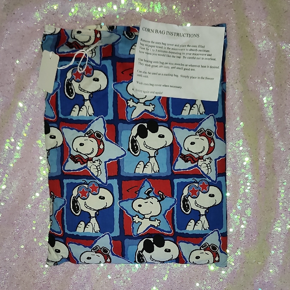 Snoopy Themed Corn Bag Warm or COLD THERAPY! NEW!!